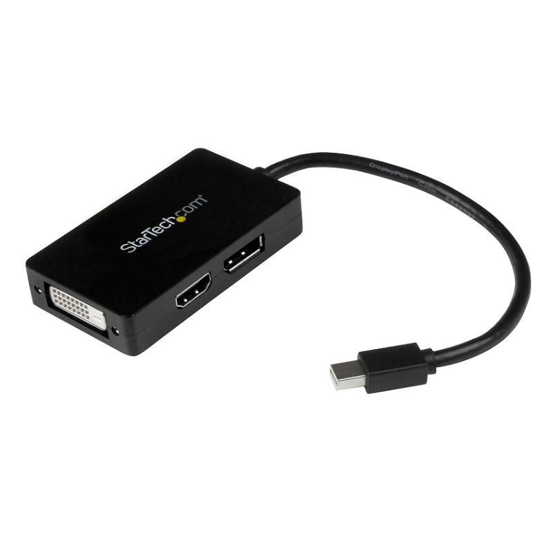 You Recently Viewed StarTech MDP2DPDVHD Travel A/V adapter: 3-in-1 Mini DP to DP DVI or HDMI converter Image